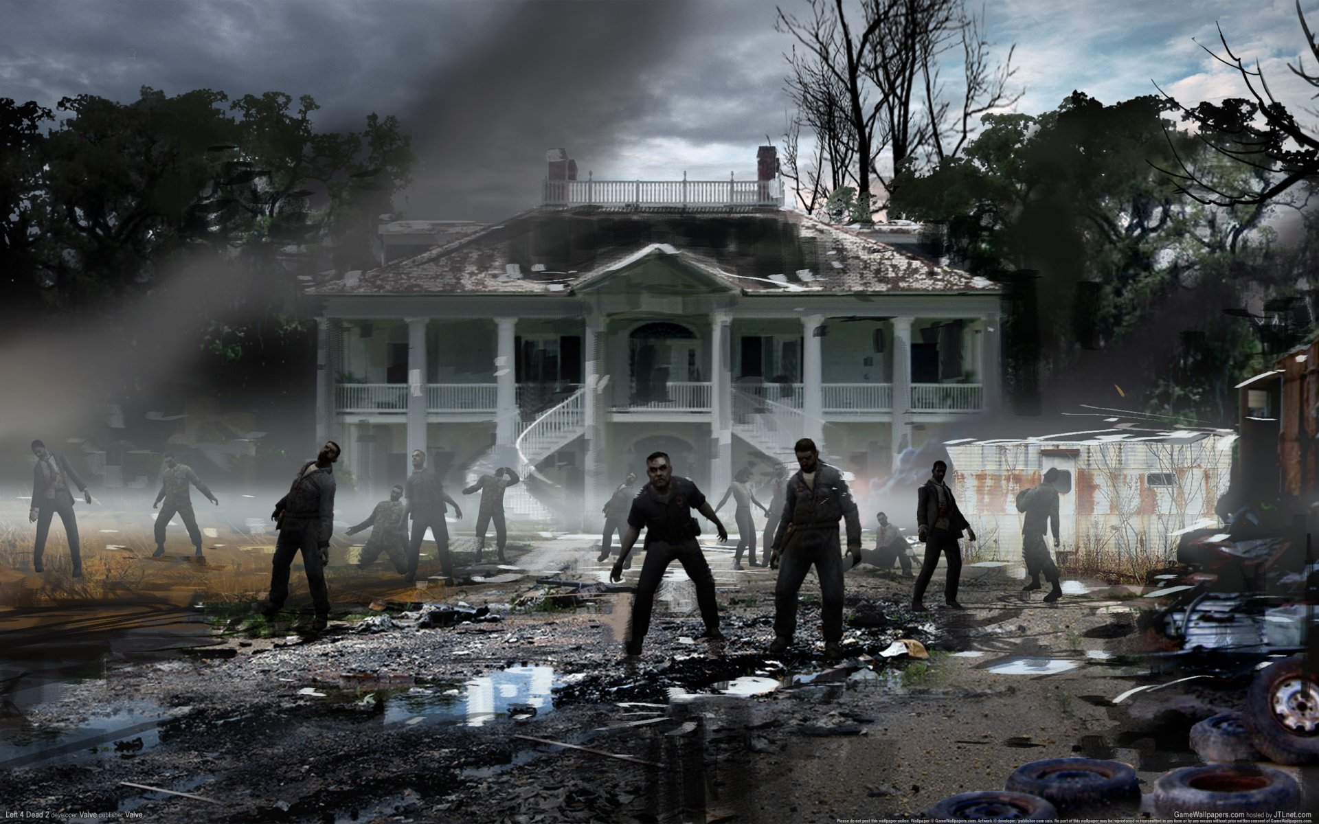 left 4 dead zombie maison poubelle