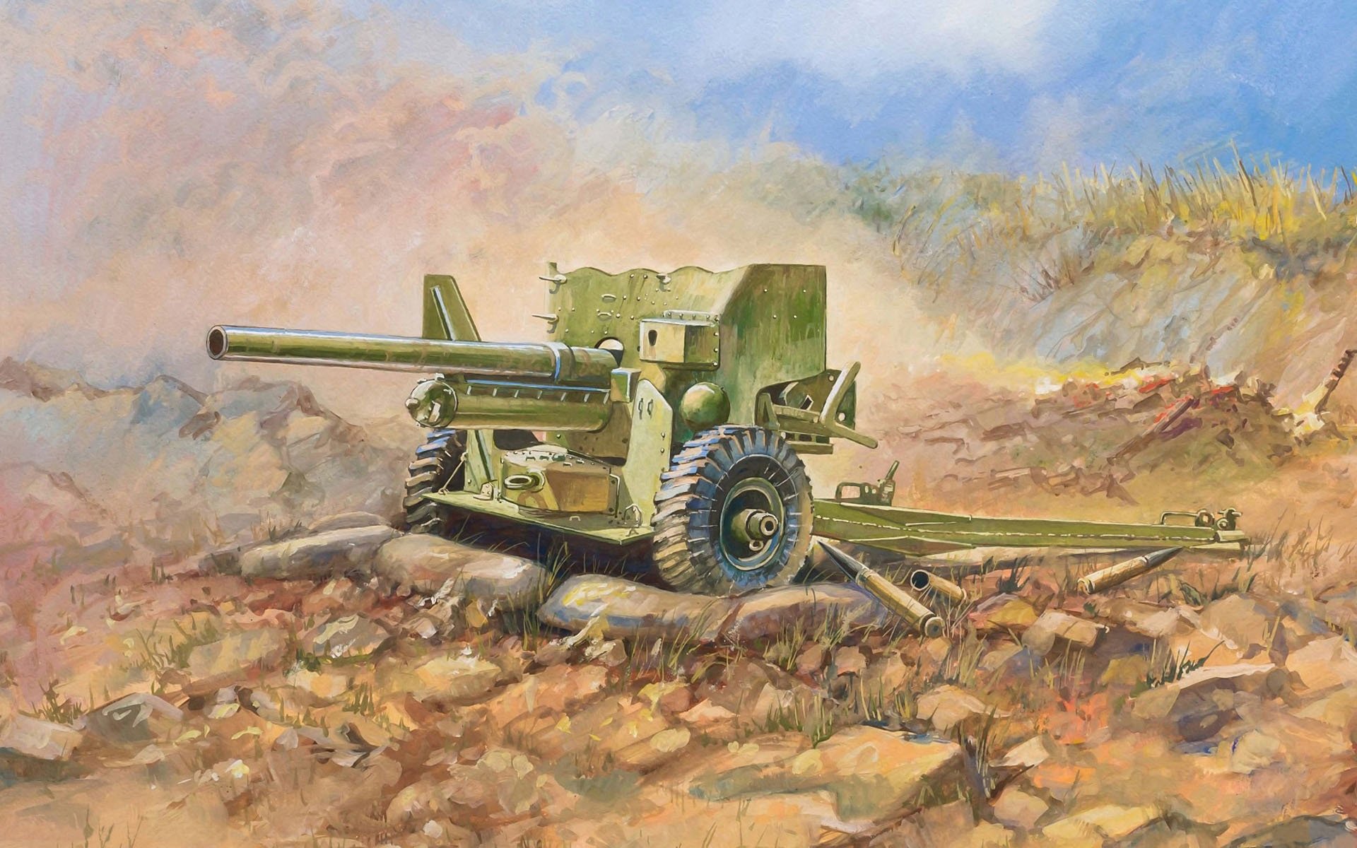 art britannique antichar canon mk-ii 6-pounder 57-mm adopté en service en 1941 haute cadence de tir jusqu à 15 coups mines même apparu 1942 lourd chars tigre il n y avait pas sécurité de elle obus tels canons livrés par l
