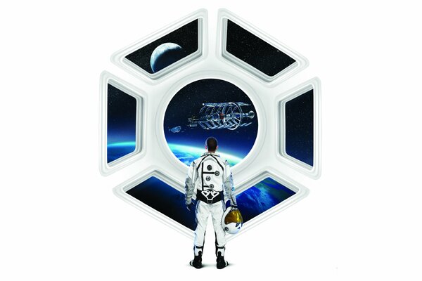 Hublot dans l espace de la fenêtre dans l éternité