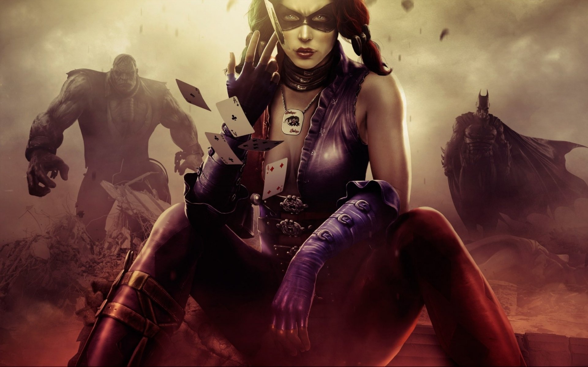 injustice: dieux parmi nous lutte harley quinn batman solomon grundy