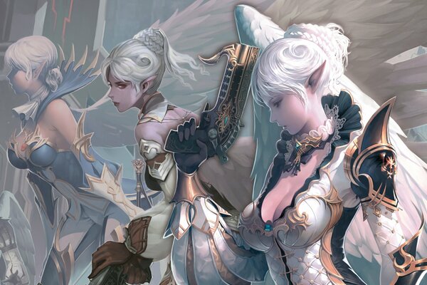 Lineage camael avec des ailes et des bras