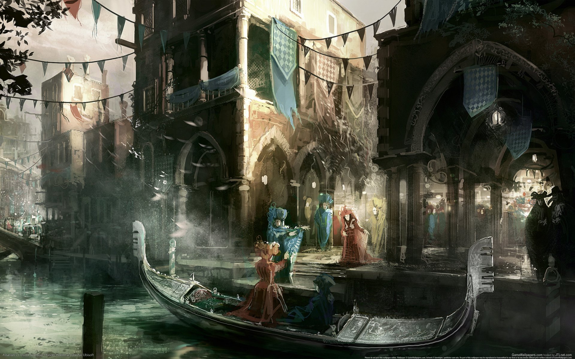assassins creed ville couronnes personnes canal bateau
