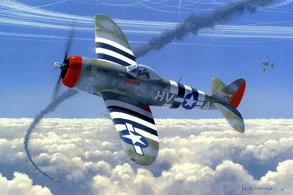 Avion de combat aérien p 47 art