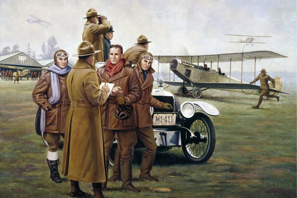 Aérodrome de New York 1916. Gens