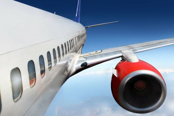 Vue imprenable sur l avion en vol