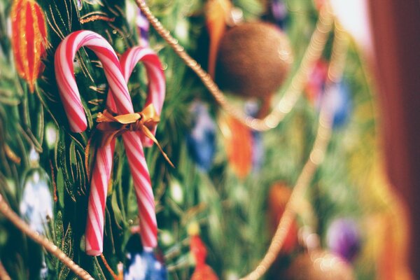 Bonbons de Noël. Symbole de Noël