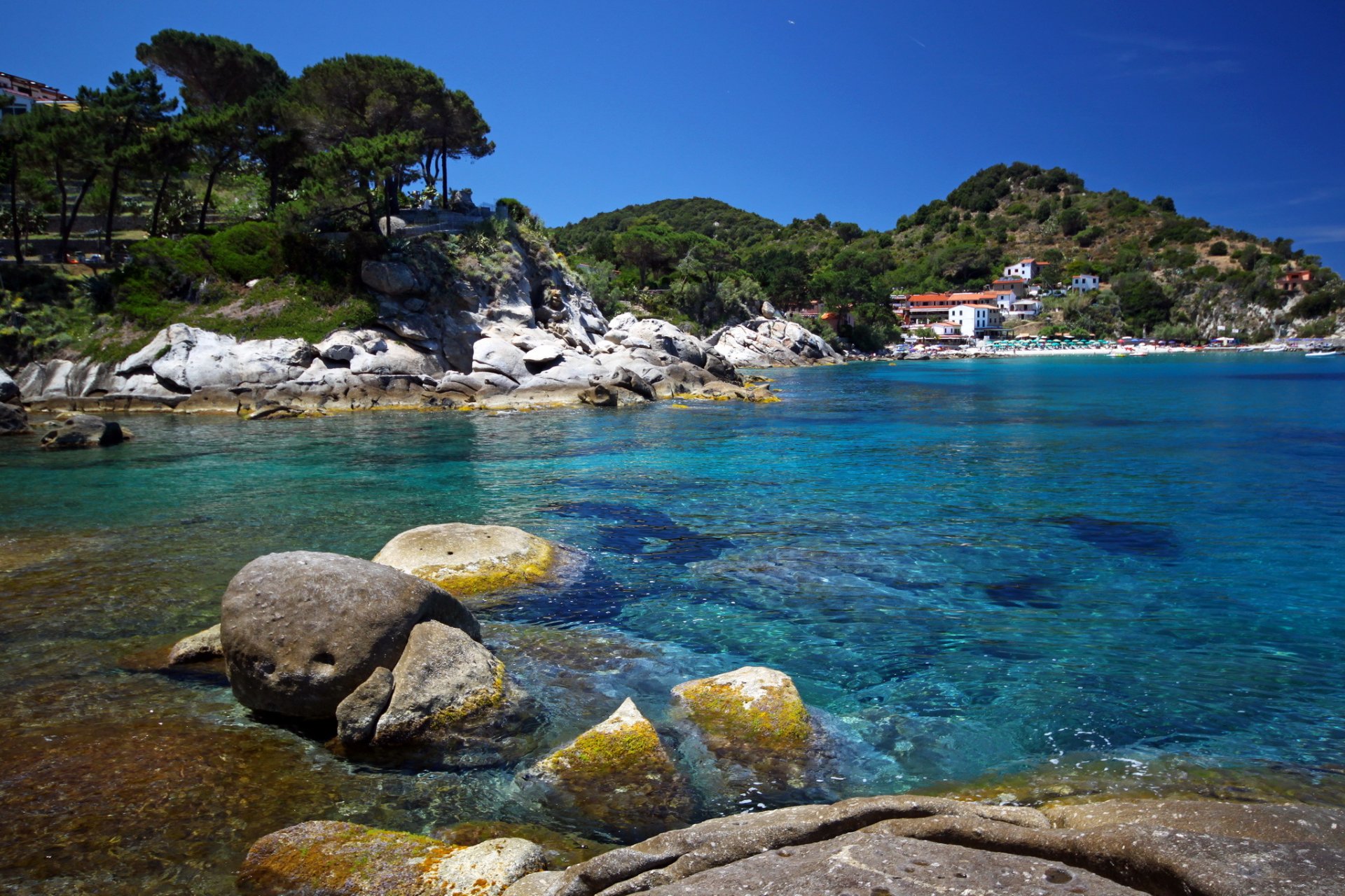 côte italie pierres mer toscane portoferraio nature photo