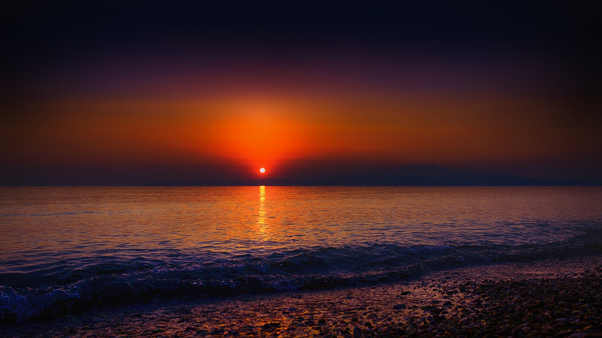 ciel soleil coucher de soleil mer côte vagues surf
