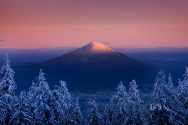 Hiver dans l état américain de l Oregon en hiver
